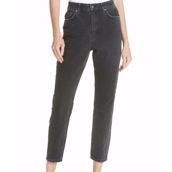 Free People Pants - Free People High Waist Black Faded Crop Jeans 30